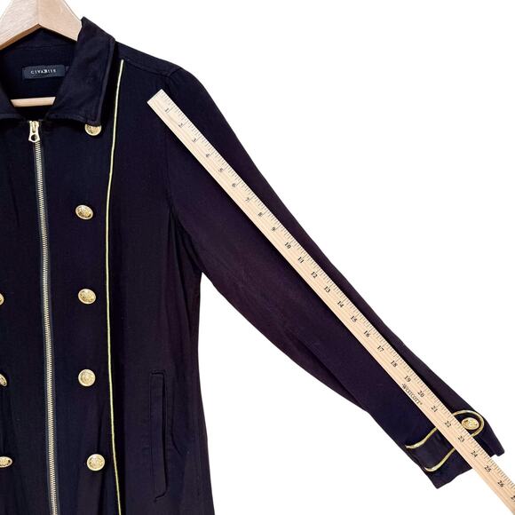 Civarize Jacket Womens Japanese 44 US S Black Military Rock Concert Streetwear - Picture 6 of 8